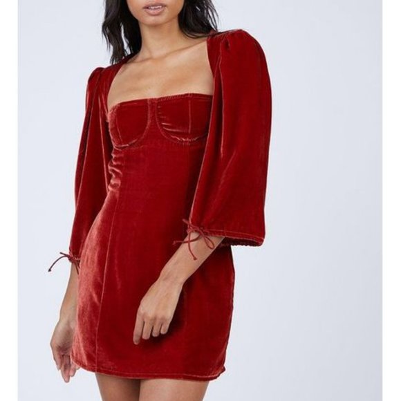 For Love And Lemons Dresses Nwt For Love Lemons Nadine Mini Dress Rust Xs Poshmark